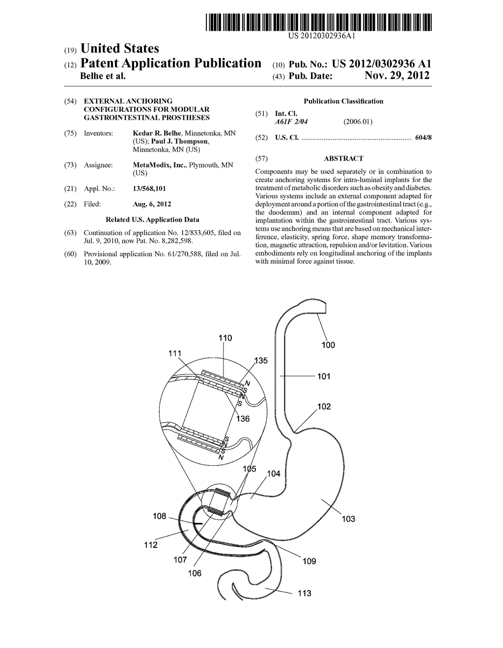 EXTERNAL ANCHORING CONFIGURATIONS FOR MODULAR GASTROINTESTINAL PROSTHESES - diagram, schematic, and image 01