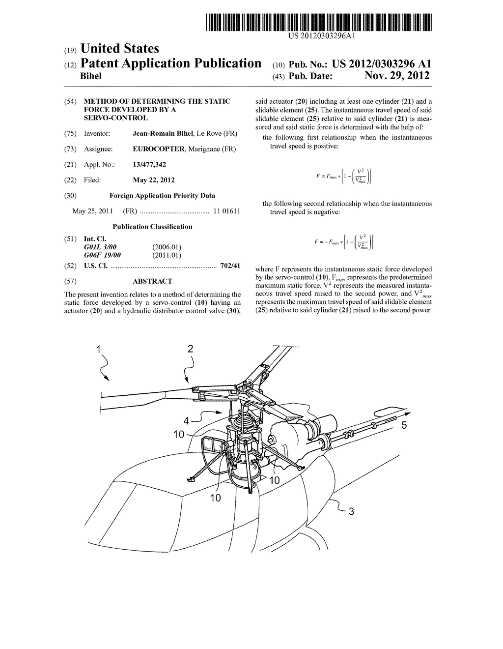 METHOD OF DETERMINING THE STATIC FORCE DEVELOPED BY A SERVO-CONTROL - diagram, schematic, and image 01