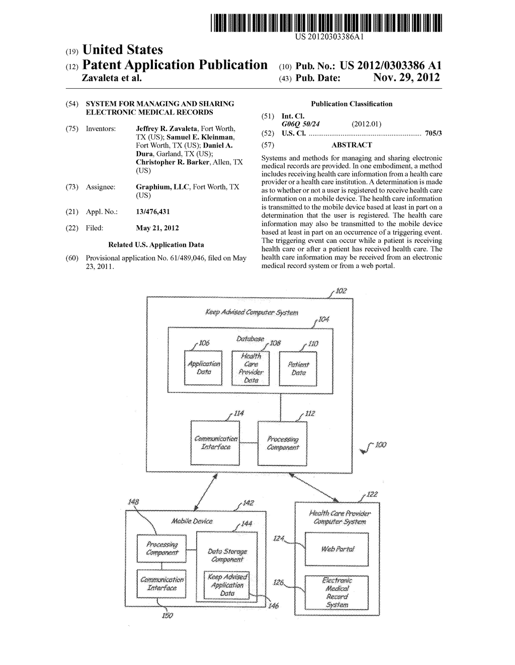 System for managing and sharing electronic medical records - diagram, schematic, and image 01