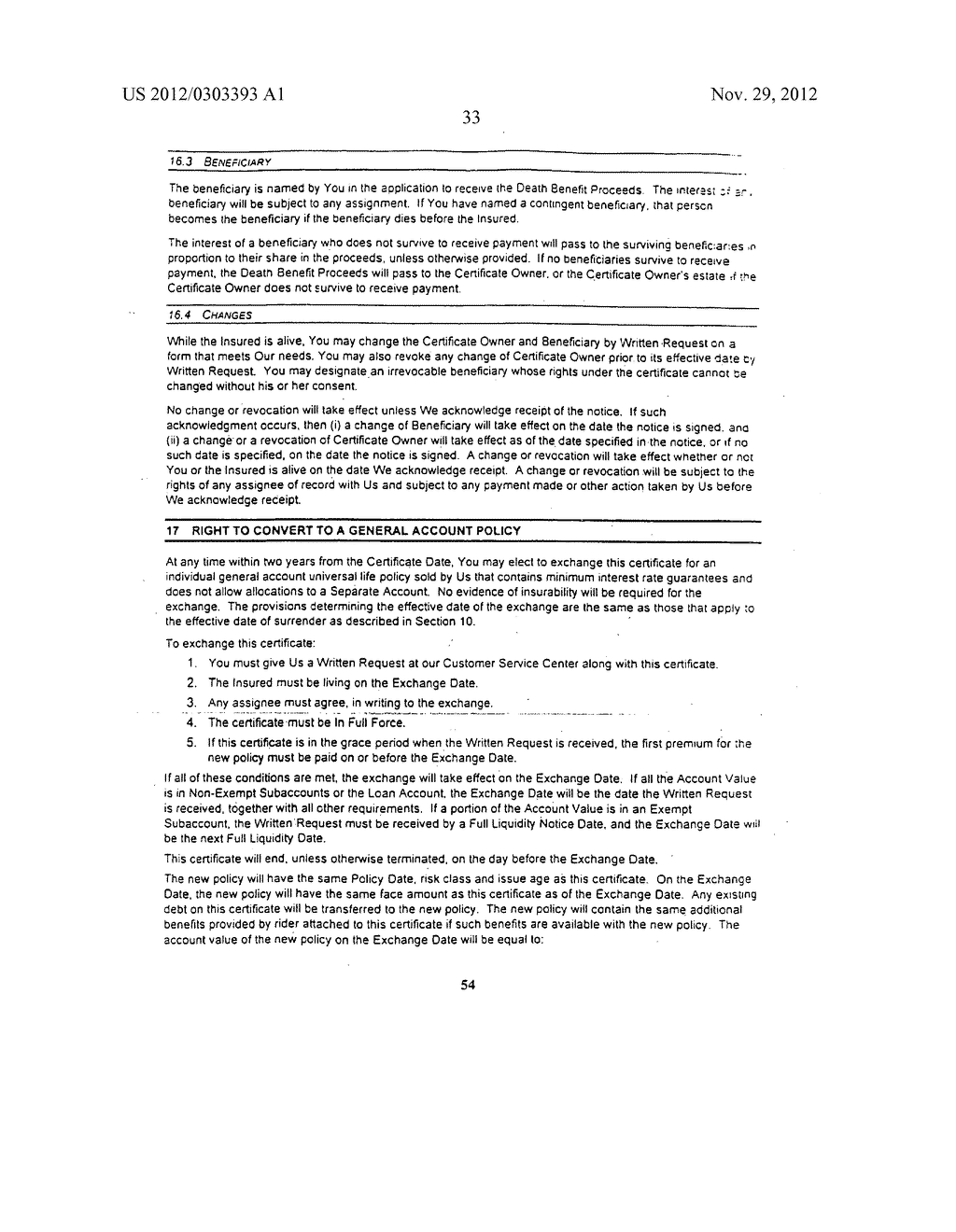 LIFE INSURANCE PRODUCTS UNDER A SINGLE APPROVED FORM - diagram, schematic, and image 53