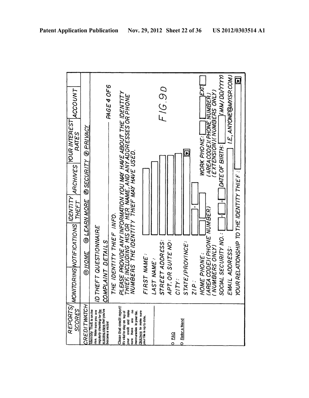 SYSTEMS AND METHODS OF ON-LINE CREDIT INFORMATION MONITORING AND CONTROL - diagram, schematic, and image 23