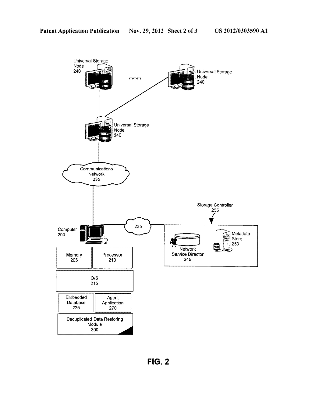 MANAGEMENT OF DEDUPLICATED DATA DURING RESTORATION IN A NETWORK ARCHIVAL     AND RETRIEVAL SYSTEM - diagram, schematic, and image 03