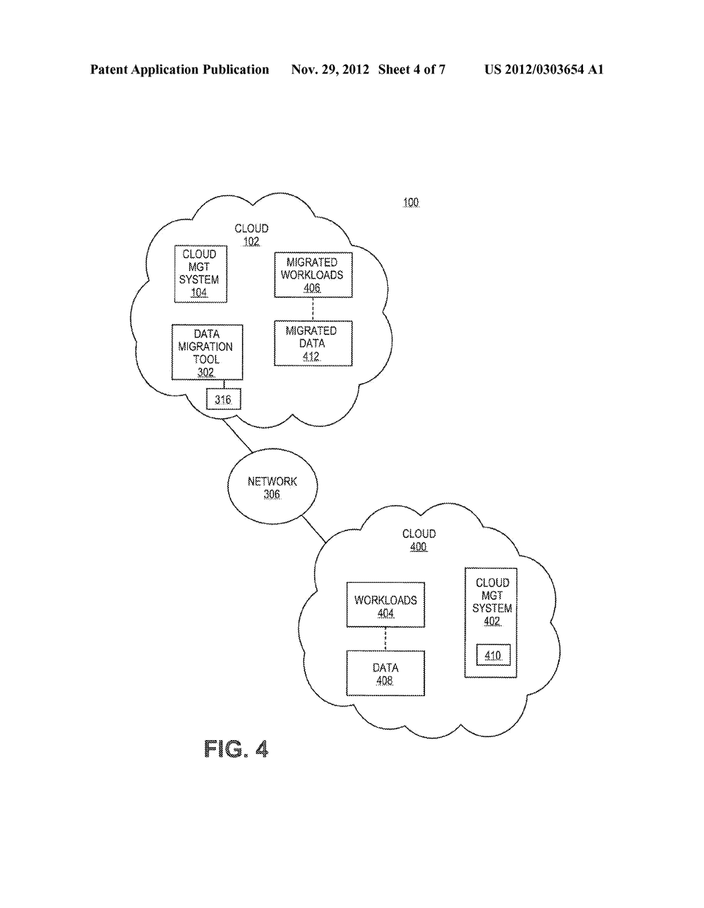 METHODS AND SYSTEMS TO AUTOMATICALLY EXTRACT AND TRANSPORT DATA ASSOCIATED     WITH WORKLOAD MIGRATIONS TO CLOUD NETWORKS - diagram, schematic, and image 05