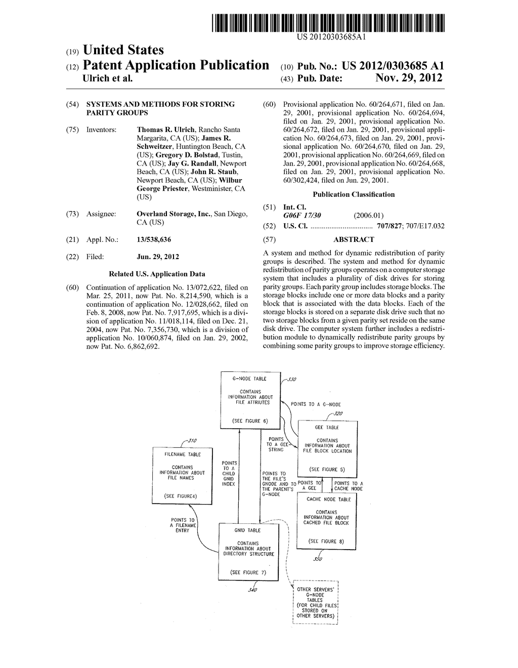 SYSTEMS AND METHODS FOR STORING PARITY GROUPS - diagram, schematic, and image 01