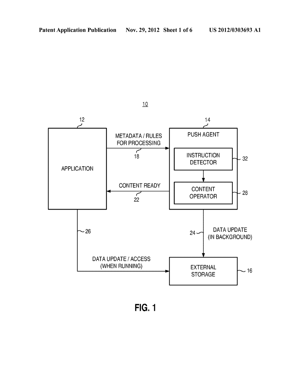 APPARATUS, AND ASSOCIATED METHOD, FOR FACILITATING BACKGROUND PROCESSING     OF PUSH CONTENT - diagram, schematic, and image 02