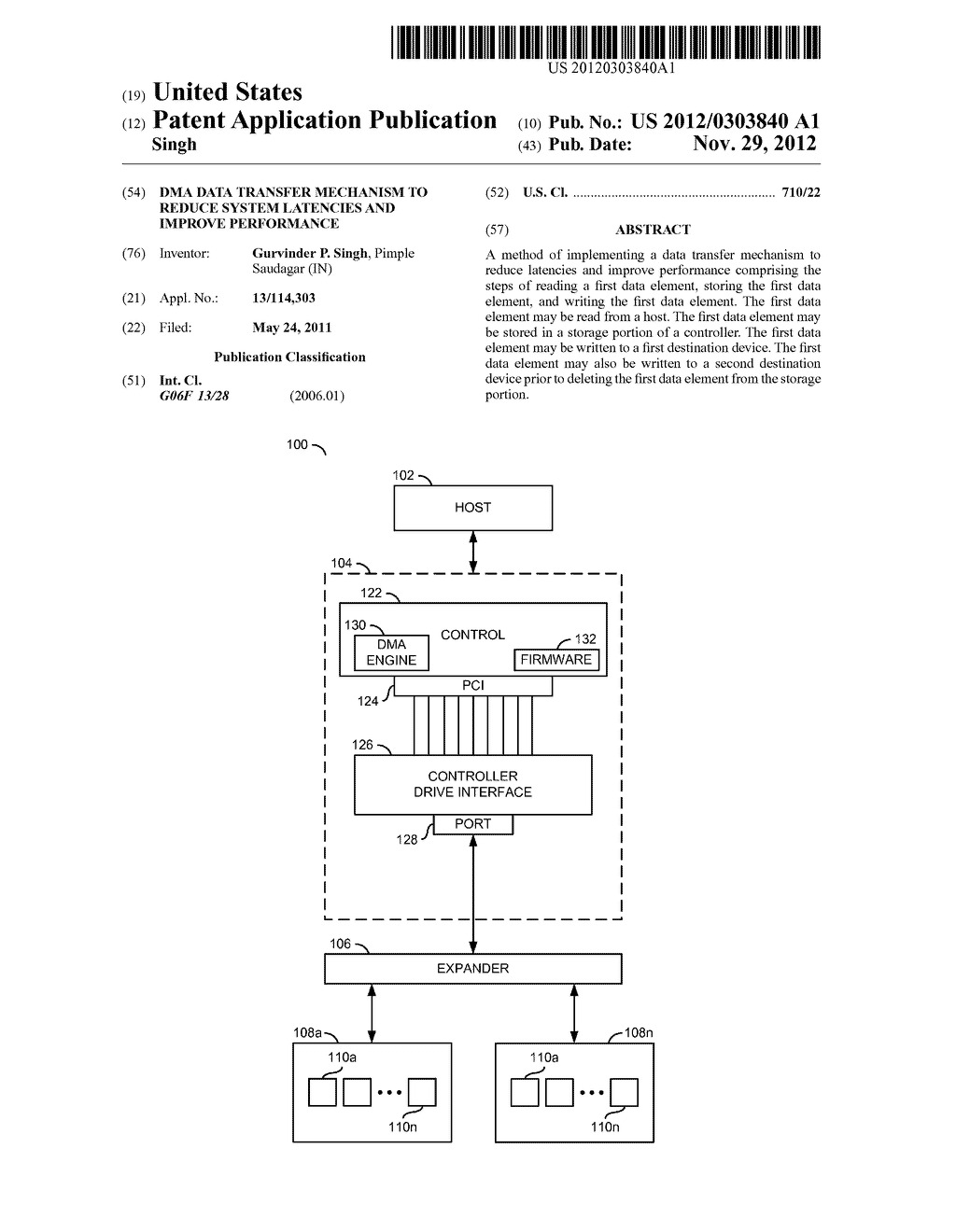 DMA DATA TRANSFER MECHANISM TO REDUCE SYSTEM LATENCIES AND IMPROVE     PERFORMANCE - diagram, schematic, and image 01