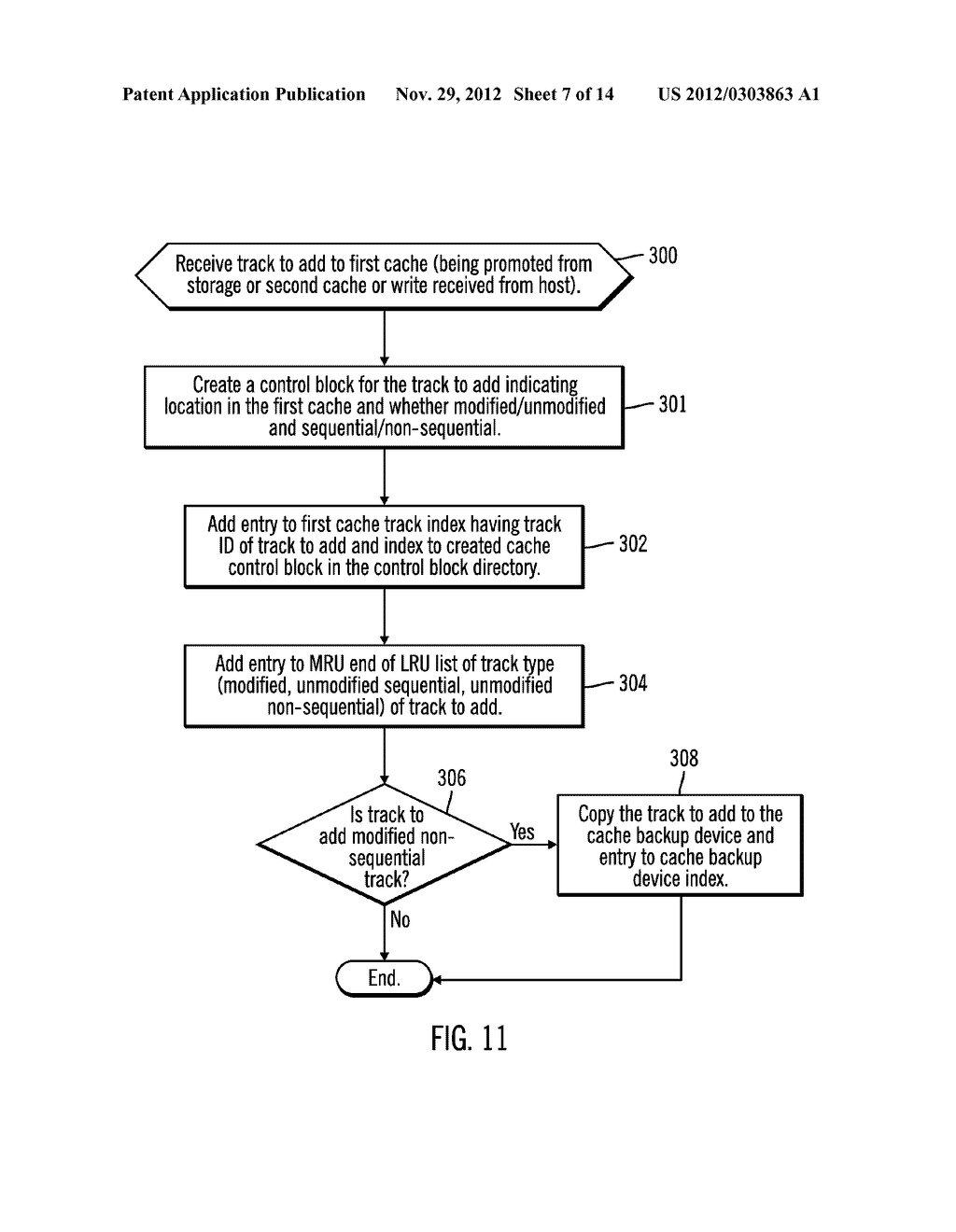 USING AN ATTRIBUTE OF A WRITE REQUEST TO DETERMINE WHERE TO CACHE DATA IN     A STORAGE SYSTEM HAVING MULTIPLE CACHES INCLUDING NON-VOLATILE  STORAGE     CACHE IN A SEQUENTIAL ACCESS STORAGE DEVICE - diagram, schematic, and image 08