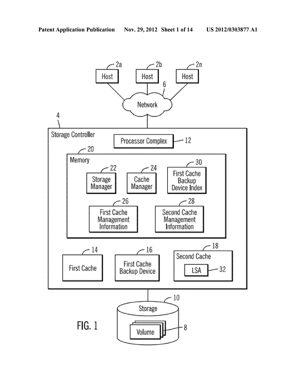 USING AN ATTRIBUTE OF A WRITE REQUEST TO DETERMINE WHERE TO CACHE DATA IN     A STORAGE SYSTEM HAVING MULTIPLE CACHES INCLUDING NON-VOLATILE  STORAGE     CACHE IN A SEQUENTIAL ACCESS STORAGE DEVICE - diagram, schematic, and image 02