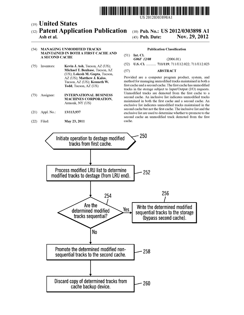 MANAGING UNMODIFIED TRACKS MAINTAINED IN BOTH A FIRST CACHE AND A SECOND     CACHE - diagram, schematic, and image 01