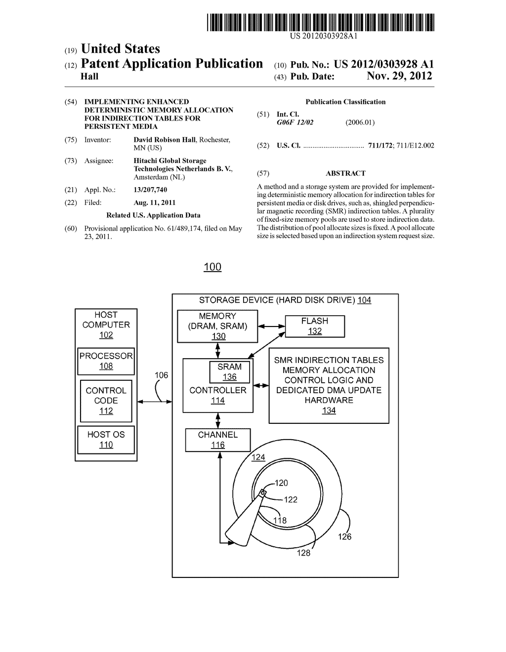 IMPLEMENTING ENHANCED DETERMINISTIC MEMORY ALLOCATION FOR INDIRECTION     TABLES FOR PERSISTENT MEDIA - diagram, schematic, and image 01