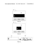 SYSTEM AND METHOD FOR EMBEDDING A WRITTEN SIGNATURE INTO A SECURE     ELECTRONIC DOCUMENT diagram and image