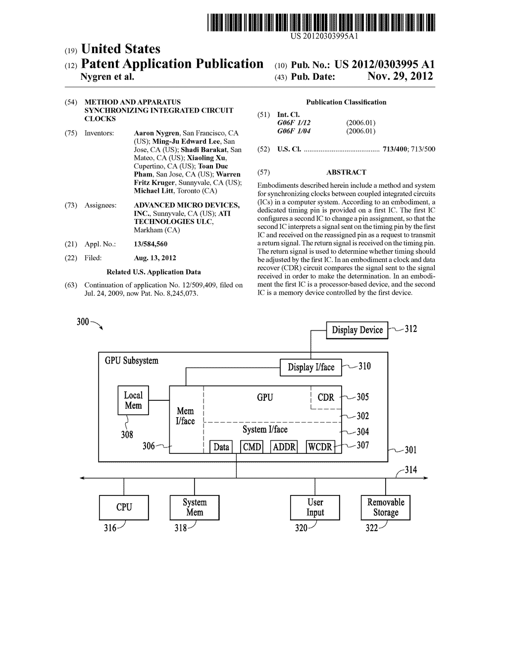 METHOD AND APPARATUS SYNCHRONIZING INTEGRATED CIRCUIT CLOCKS - diagram, schematic, and image 01