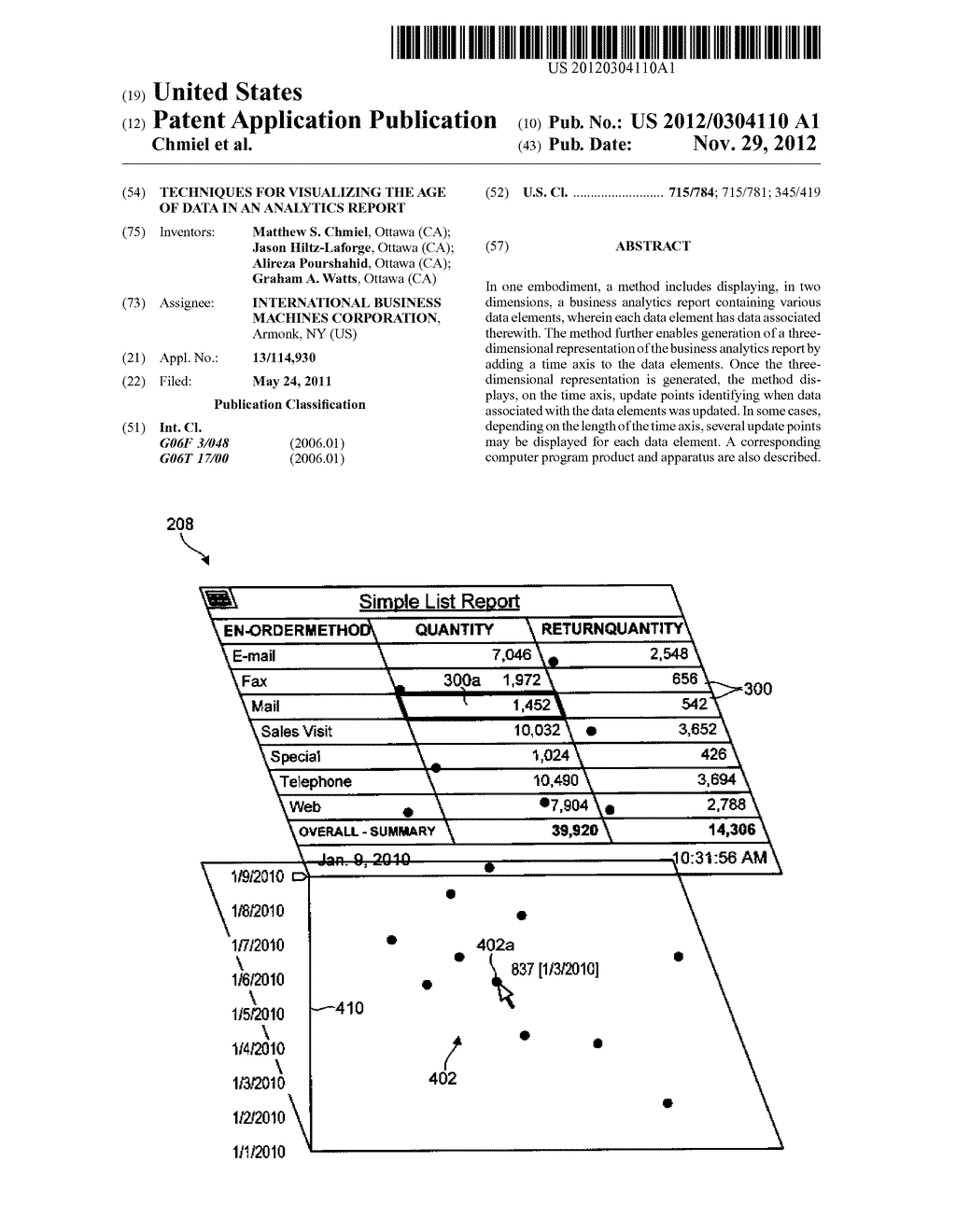 Techniques for Visualizing the Age of Data in an Analytics Report - diagram, schematic, and image 01