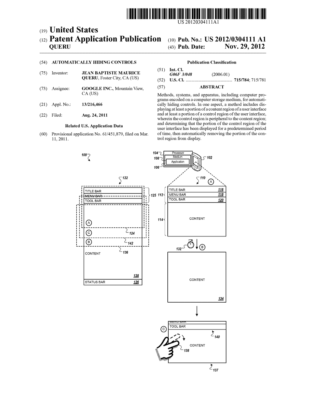 AUTOMATICALLY HIDING CONTROLS - diagram, schematic, and image 01