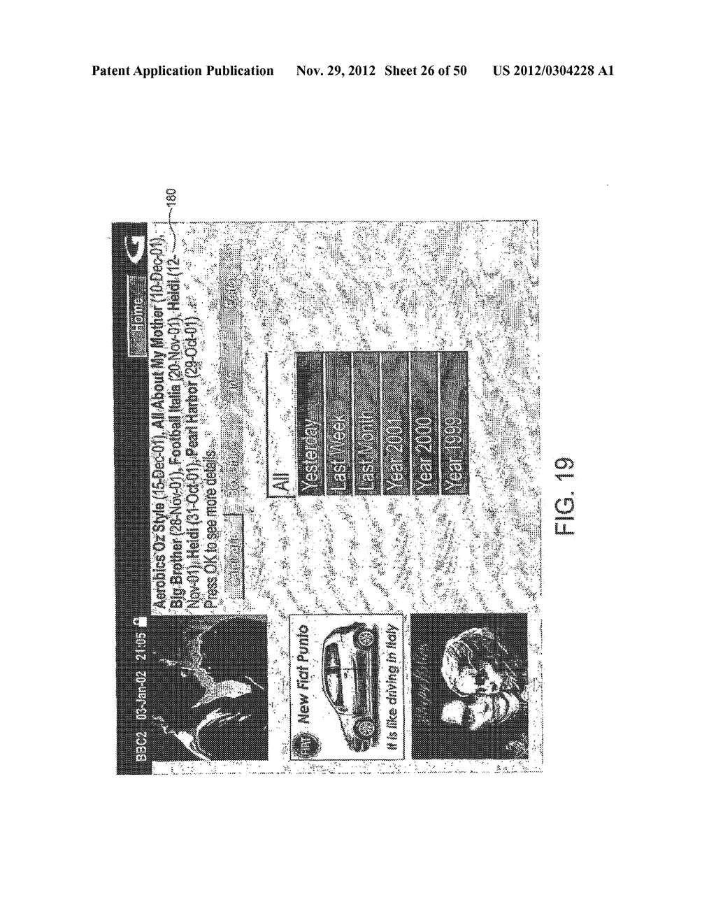 ELECTRONIC PROGRAM GUIDE FOR INDICATING AVAILABILITY OF PAST PROGRAMS IN     THE FUTURE - diagram, schematic, and image 27