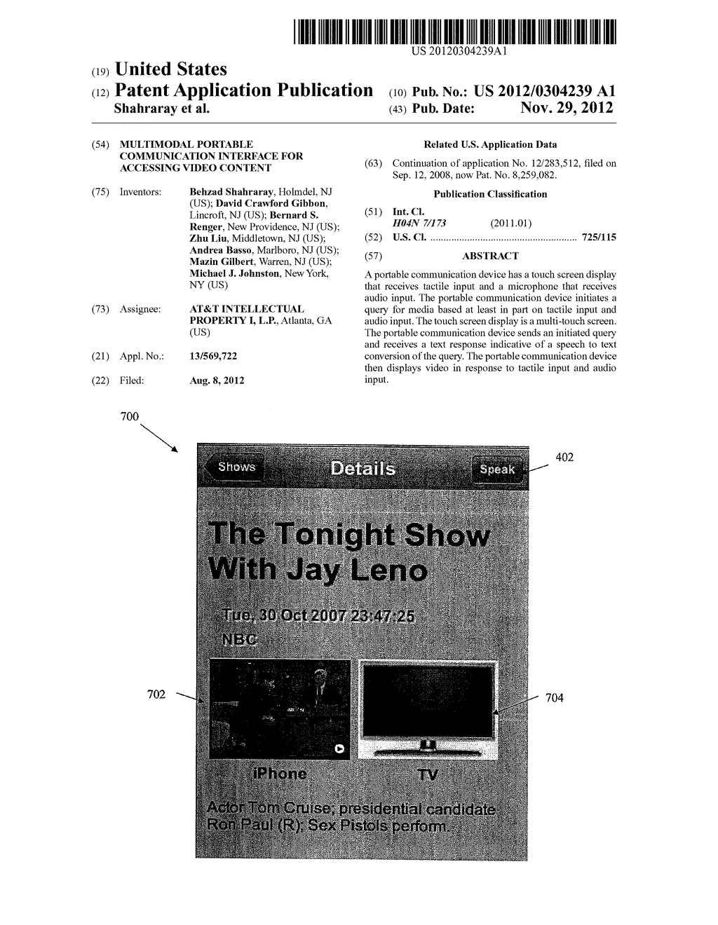 Multimodal Portable Communication Interface for Accessing Video Content - diagram, schematic, and image 01