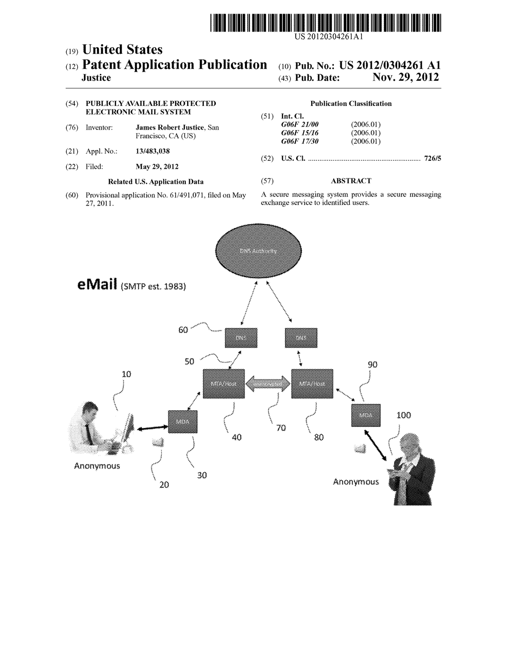 PUBLICLY AVAILABLE PROTECTED ELECTRONIC MAIL SYSTEM - diagram, schematic, and image 01