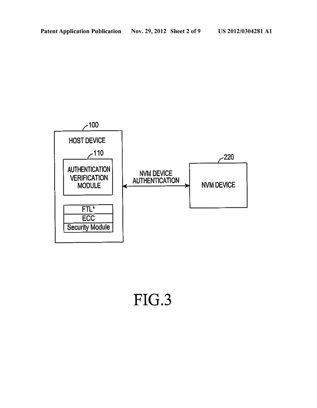 METHOD AND APPARATUS FOR AUTHENTICATING A NON-VOLATILE MEMORY DEVICE - diagram, schematic, and image 03