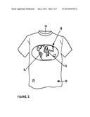 ARTICLE OF CLOTHING HAVING PERSONALIZED INDICIA AND METHOD OF PRODUCING     THE SAME diagram and image