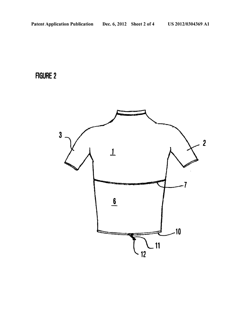 Padded surfing shirt - diagram, schematic, and image 03