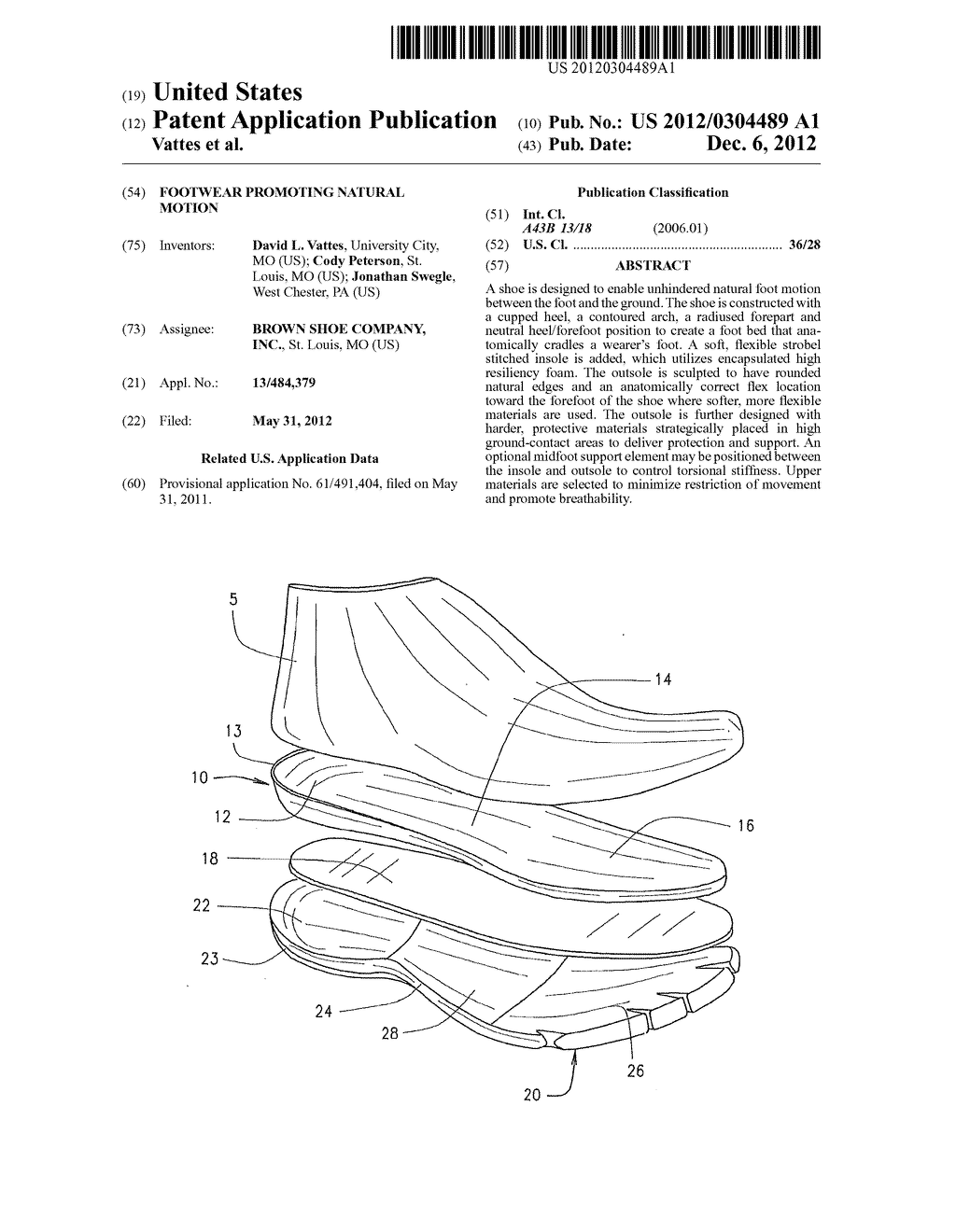 FOOTWEAR PROMOTING NATURAL MOTION - diagram, schematic, and image 01