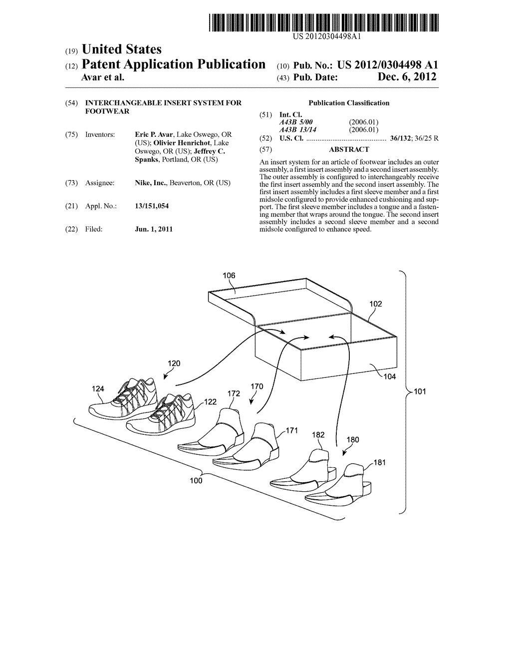 Interchangeable Insert System For Footwear - diagram, schematic, and image 01