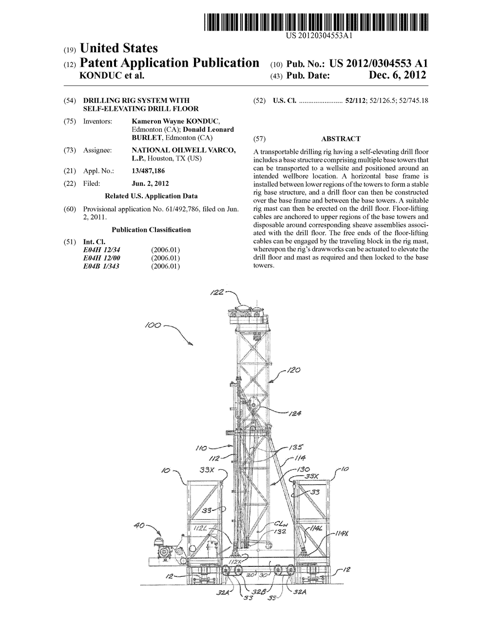 DRILLING RIG SYSTEM WITH SELF-ELEVATING DRILL FLOOR - diagram, schematic, and image 01