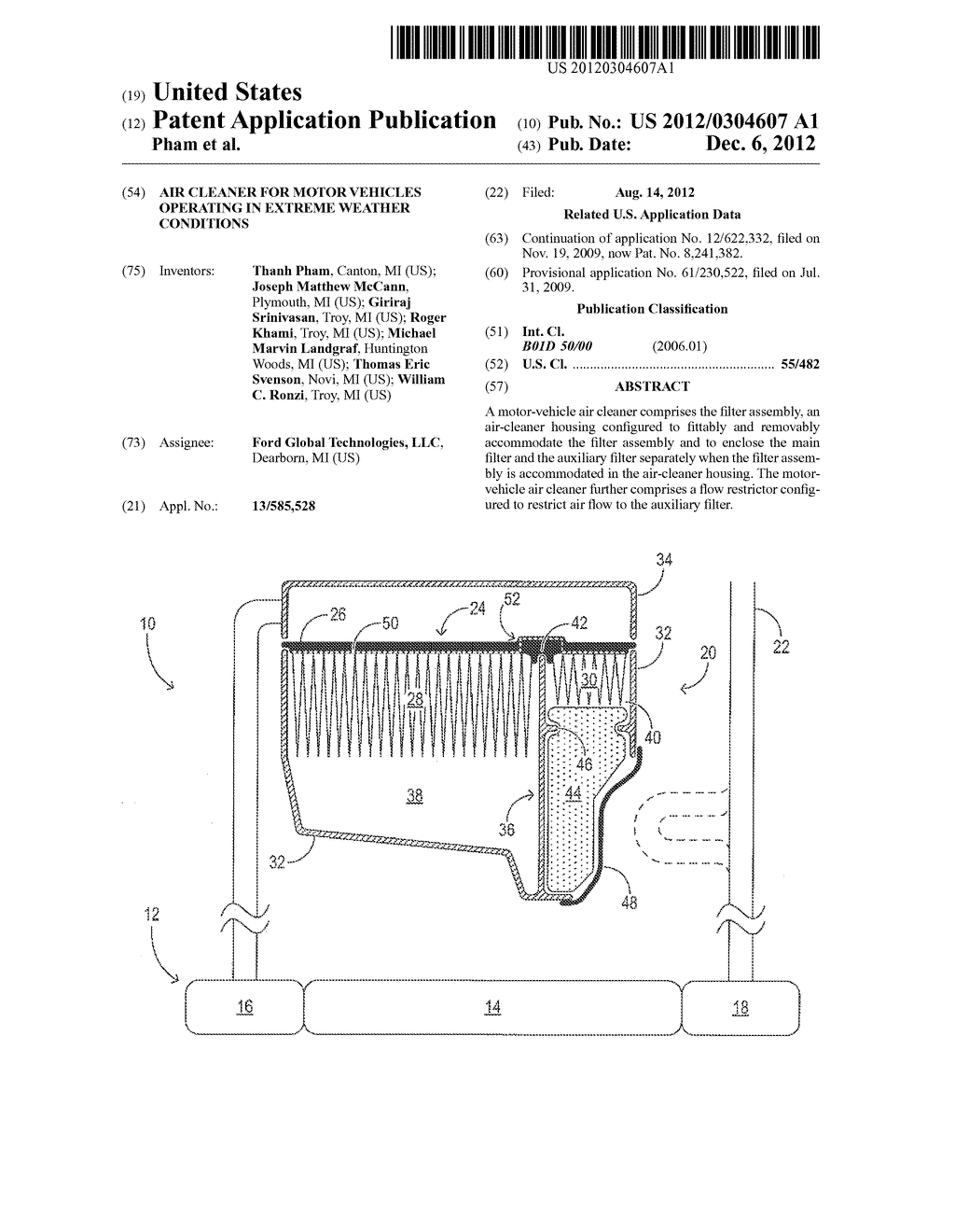 AIR CLEANER FOR MOTOR VEHICLES OPERATING IN EXTREME WEATHER CONDITIONS - diagram, schematic, and image 01