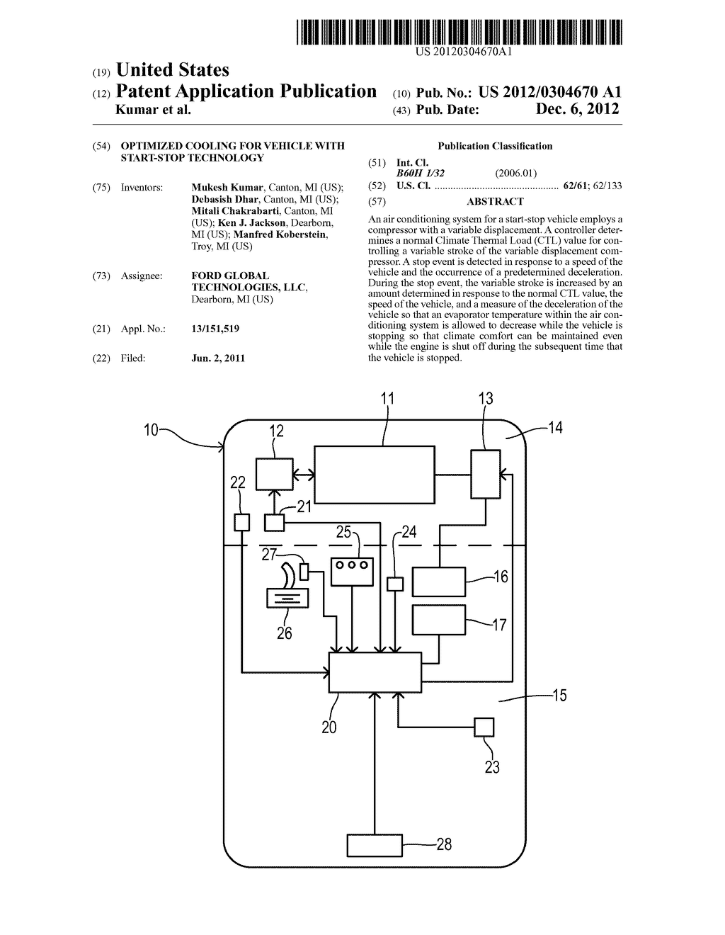 Optimized Cooling for Vehicle with Start-Stop Technology - diagram, schematic, and image 01