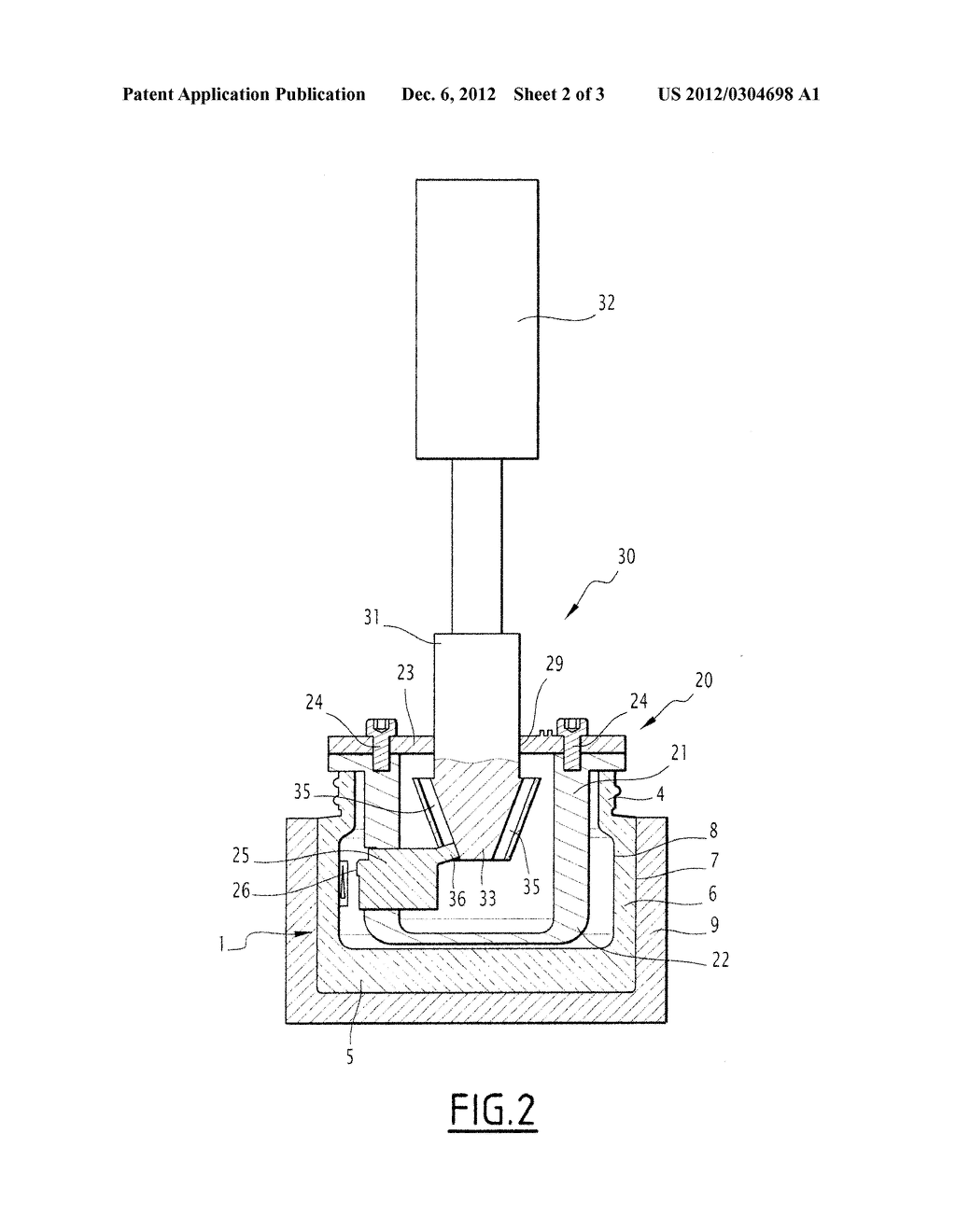 DEVICE AND METHODS FOR MANUFACTURING A HOLLOW GLASS ARTICLE - diagram, schematic, and image 03