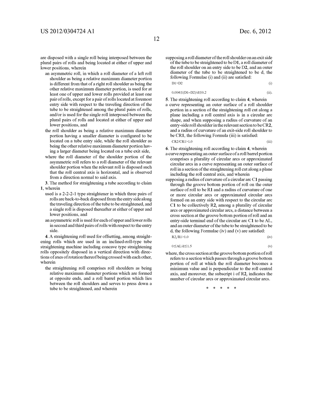 METHOD FOR STRAIGHTENING TUBE AND STRAIGHTENING ROLL - diagram, schematic, and image 21