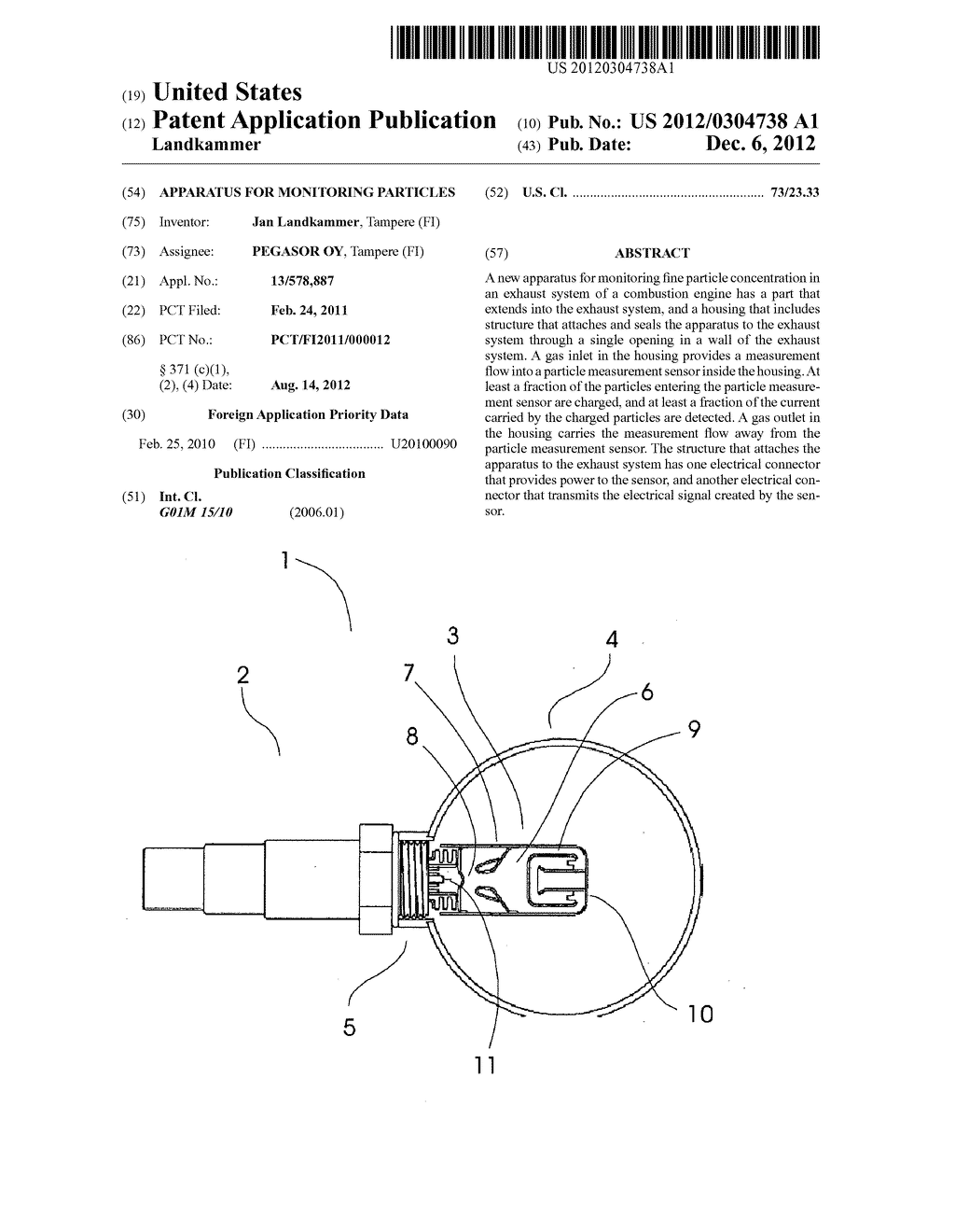 Apparatus for Monitoring Particles - diagram, schematic, and image 01