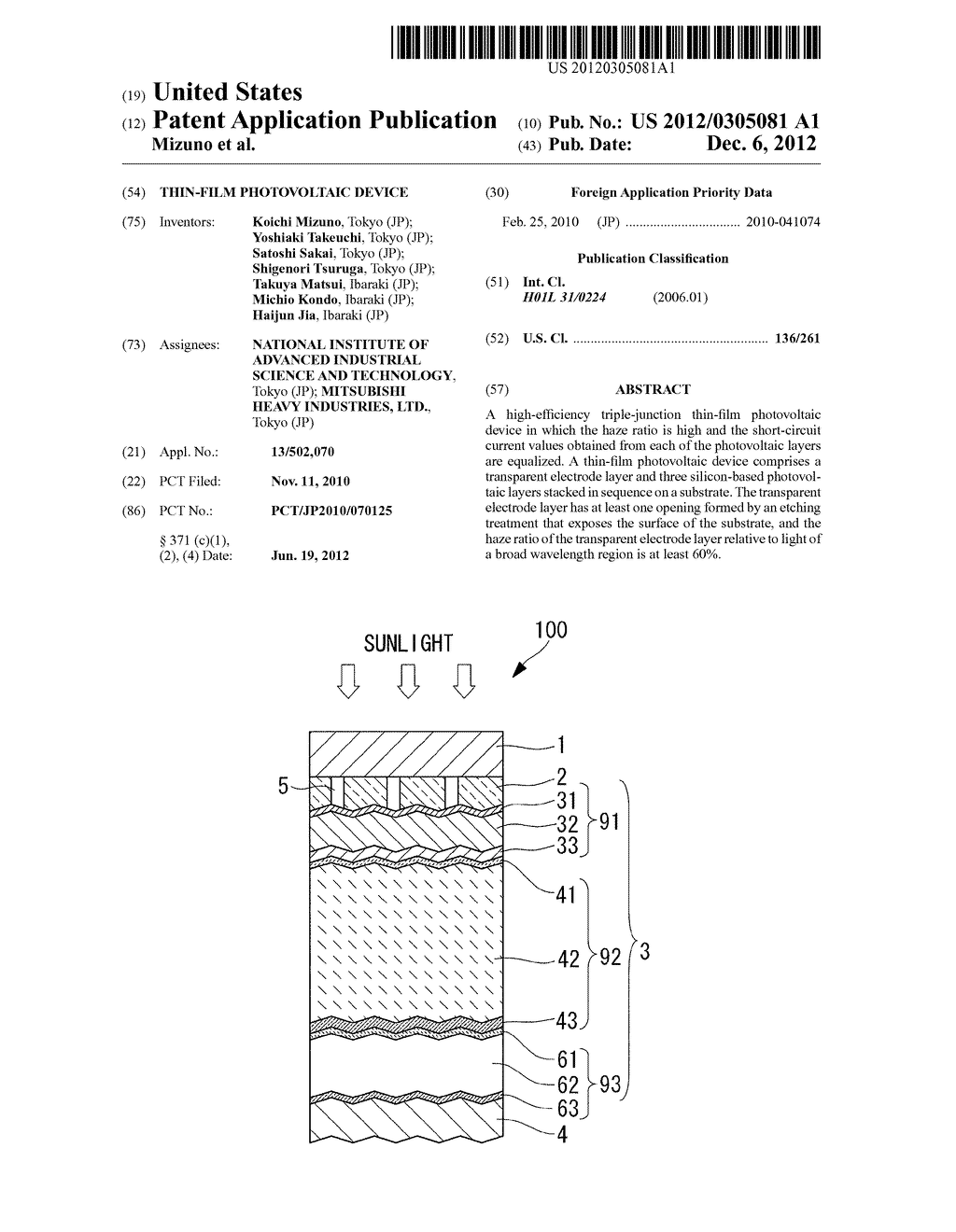 THIN-FILM PHOTOVOLTAIC DEVICE - diagram, schematic, and image 01