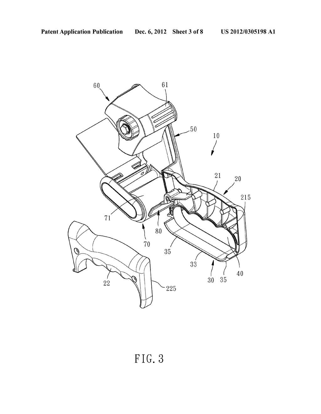 ADHESIVE TAPE DISPENSER - diagram, schematic, and image 04