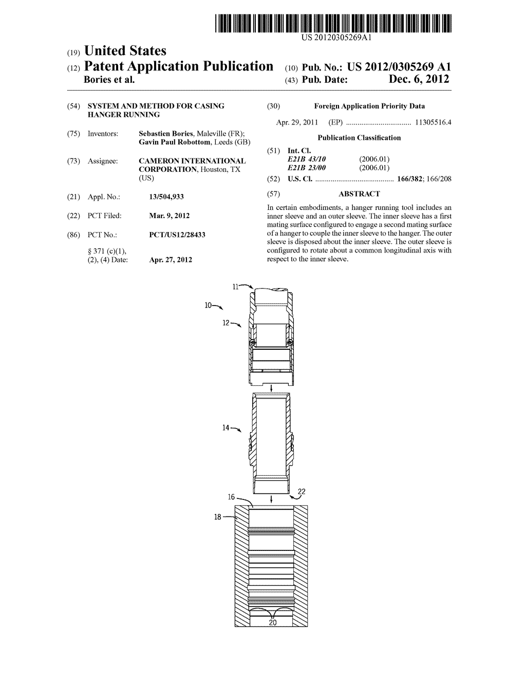 SYSTEM AND METHOD FOR CASING HANGER RUNNING - diagram, schematic, and image 01
