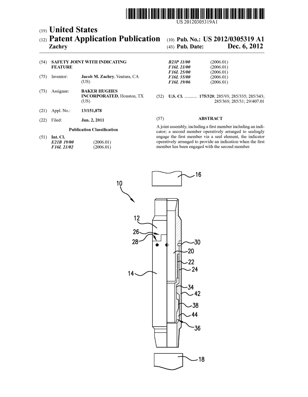 SAFETY JOINT WITH INDICATING FEATURE - diagram, schematic, and image 01