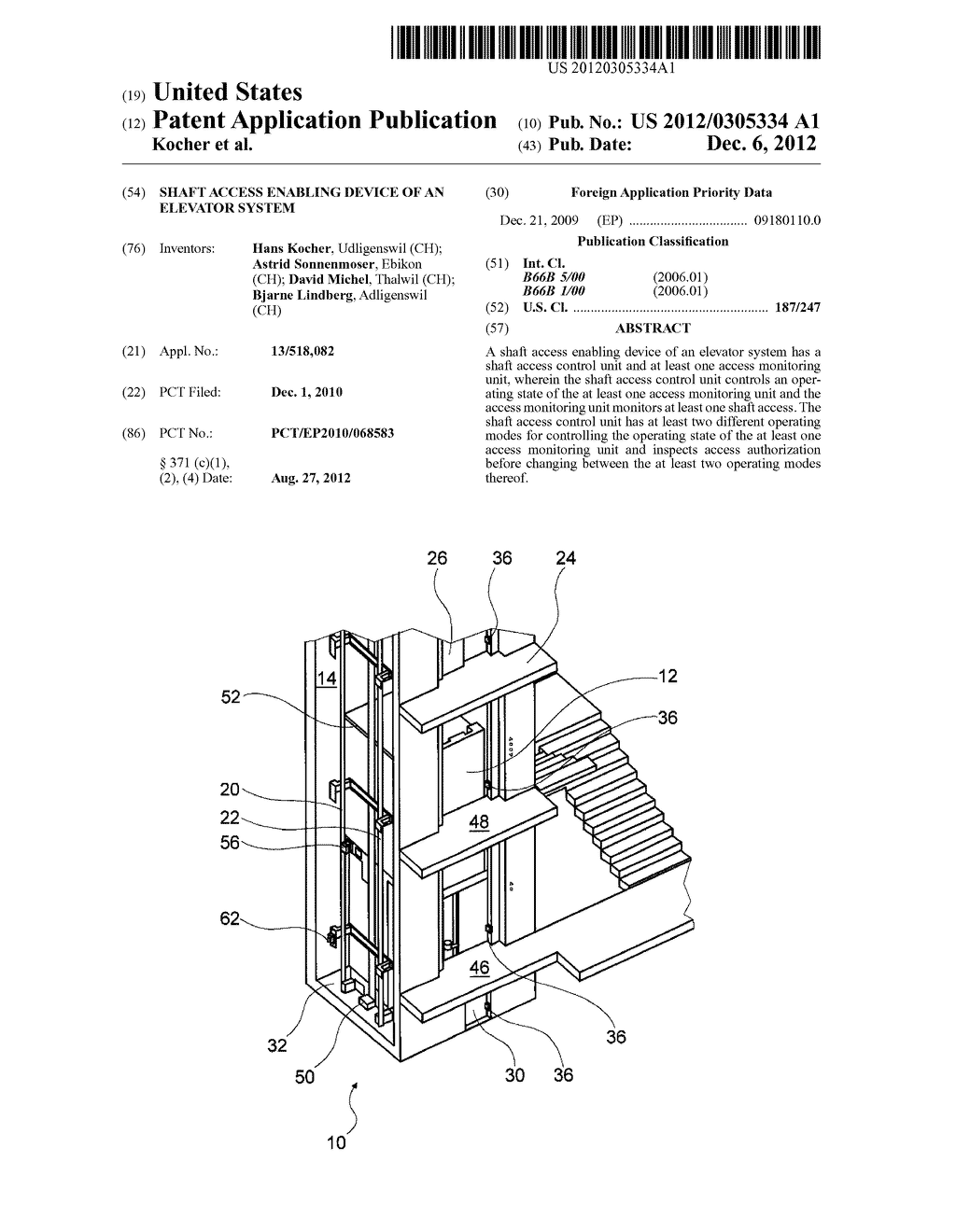 SHAFT ACCESS ENABLING DEVICE OF AN ELEVATOR SYSTEM - diagram, schematic, and image 01