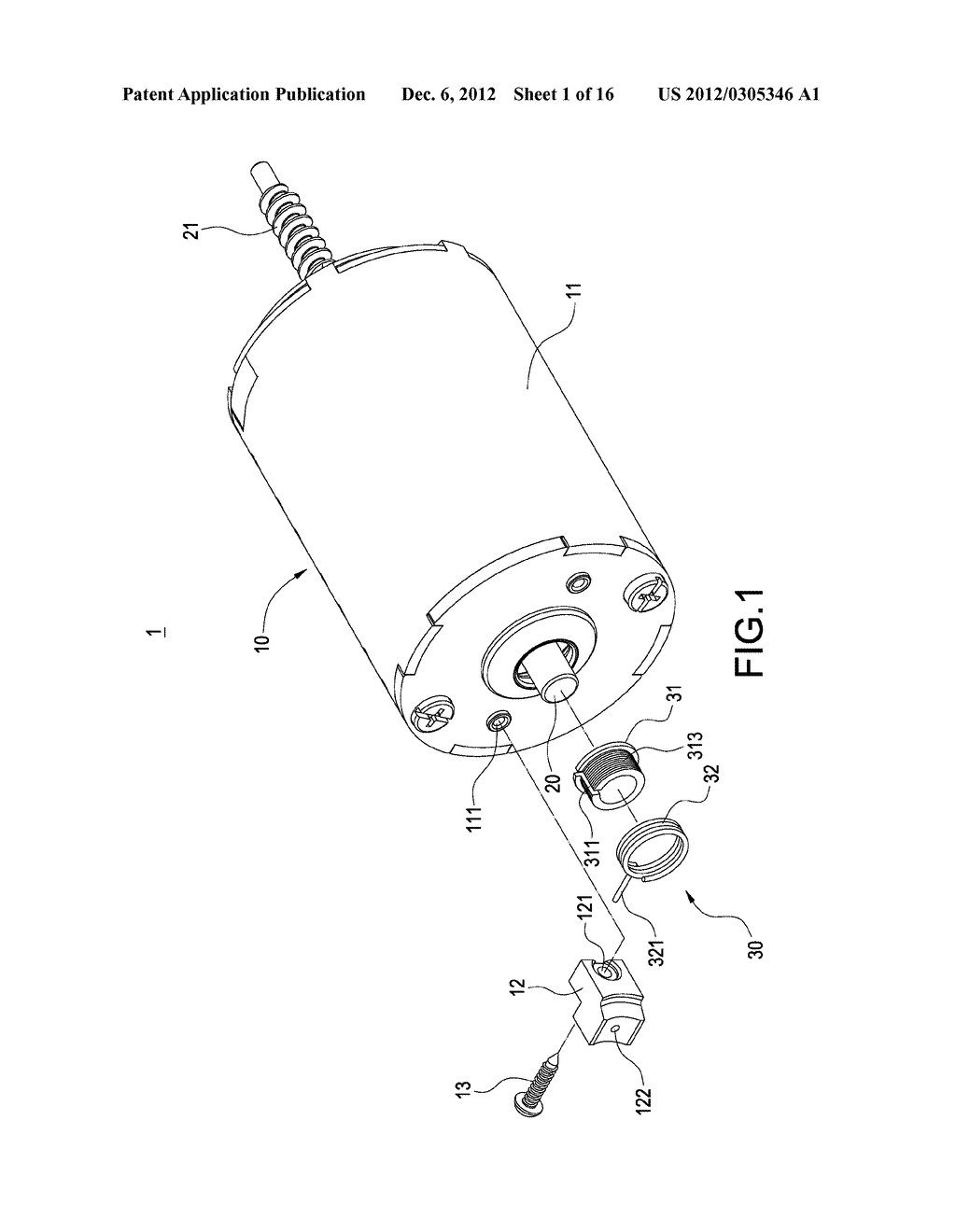 MOTOR WITH BRAKING MECHANSIM FOR ACTUATOR - diagram, schematic, and image 02