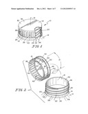 TAMPER-EVIDENT CLOSURE WITH DIRECTIONAL MOLDED RETENTION TABS diagram and image