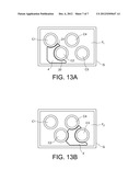 DEVICE HAVING REDUCED OVERALL DIMENSIONS FOR IDENTIFYING A METAL SUBSTRATE     IN A DUSTY AND METALLIC ENVIRONMENT, AND APPLICATION FOR IDENTIFYING     CONTAINERS CONTAINING NUCLEAR FUEL ELEMENTS IN THE PRODUCTION PLANT     THEREOF diagram and image