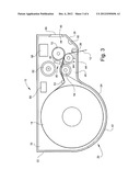 DISPENSING GAP DEFINED BETWEEN LOADING DOOR AND MAIN BODY OF AUTOMATIC     TOWEL DISPENSER diagram and image