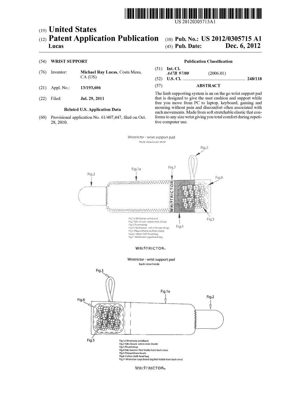 Wrist Support - diagram, schematic, and image 01