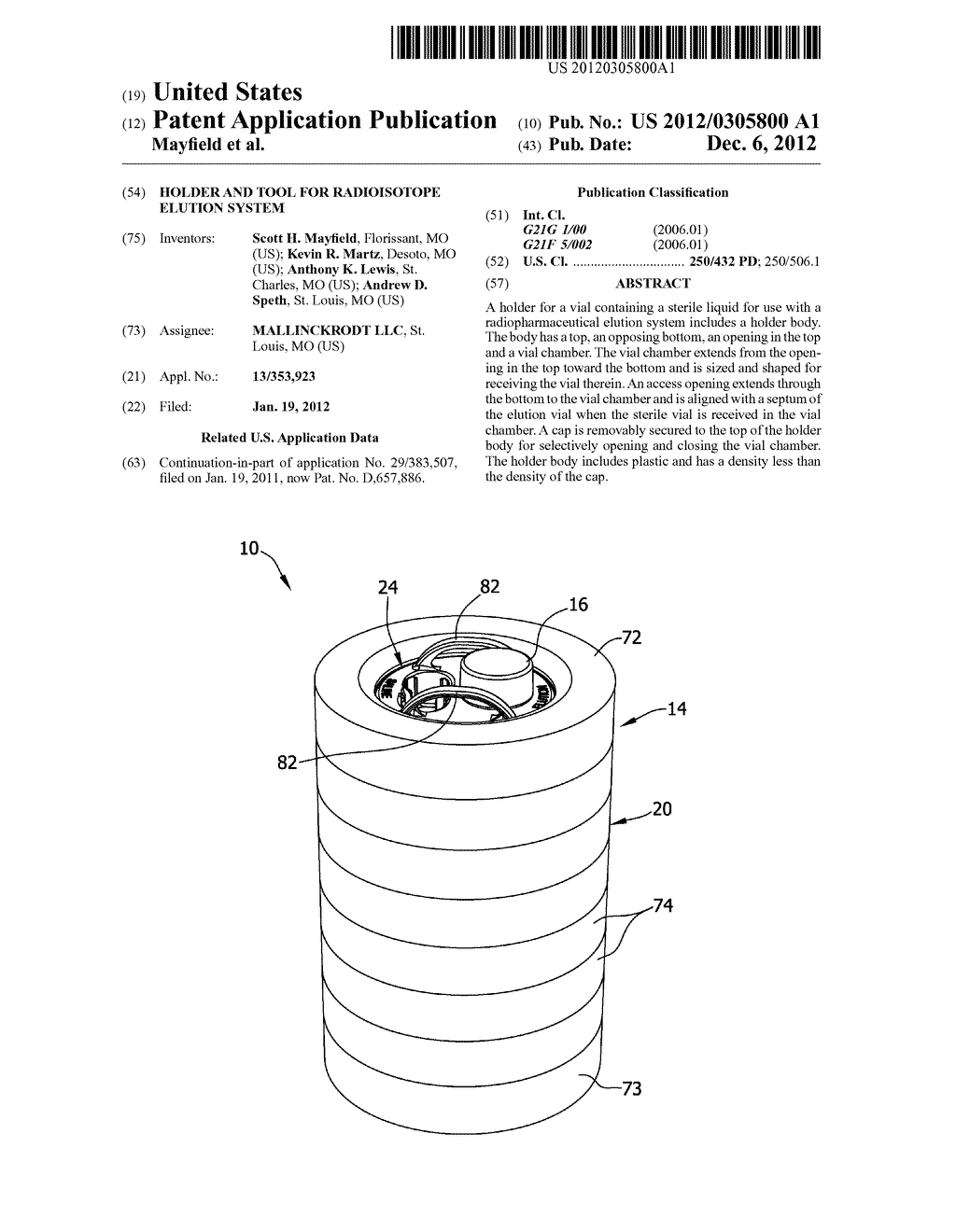 Holder and Tool For Radioisotope Elution System - diagram, schematic, and image 01