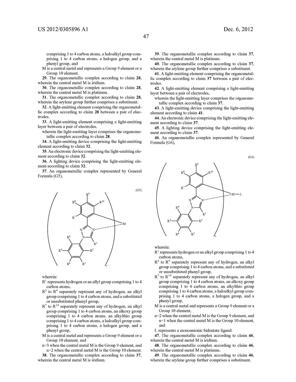 Organometallic Complex, Organic Light-Emitting Element, Light-Emitting     Device, Electronic Device, and Lighting Device - diagram, schematic, and image 78