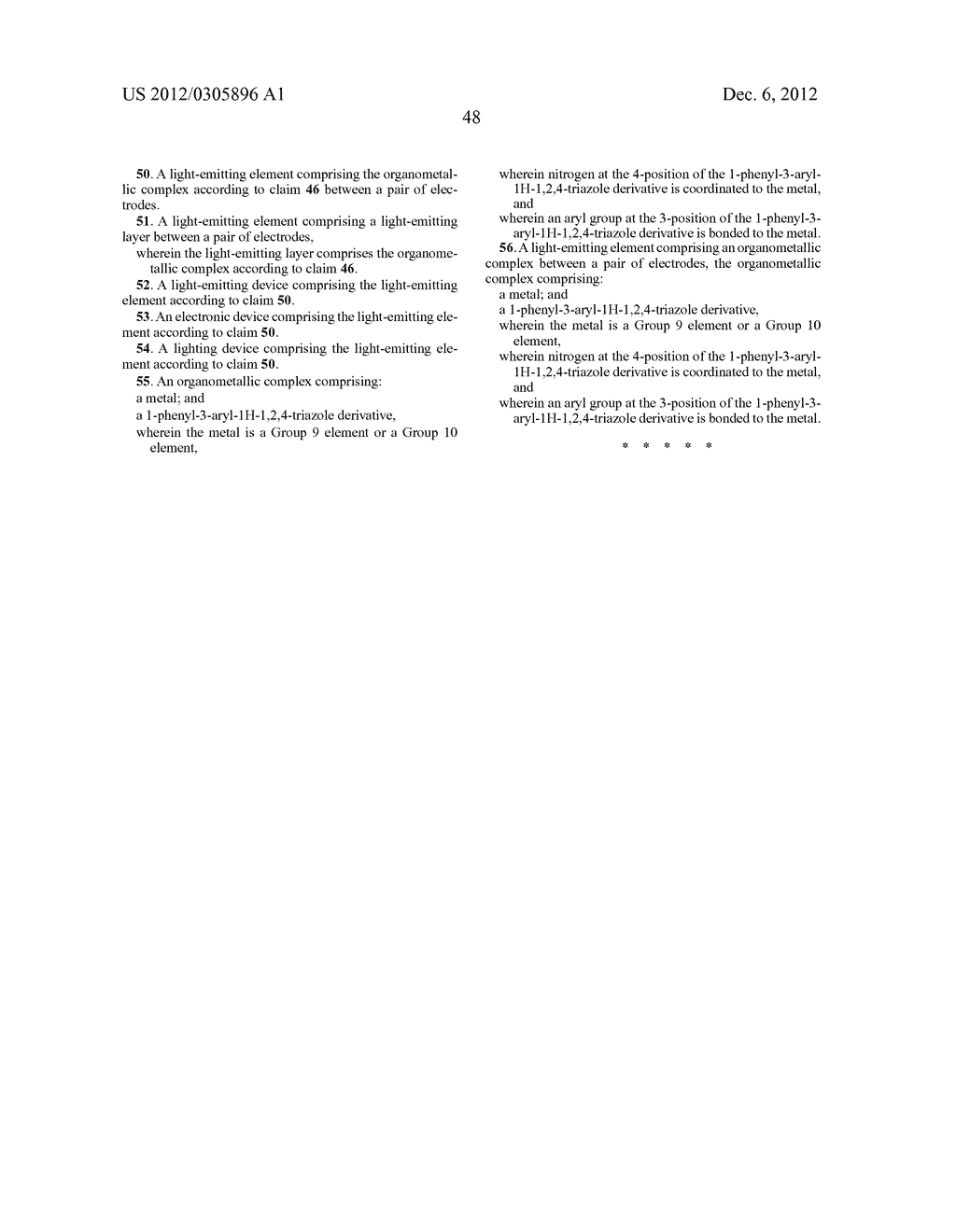 Organometallic Complex, Organic Light-Emitting Element, Light-Emitting     Device, Electronic Device, and Lighting Device - diagram, schematic, and image 79