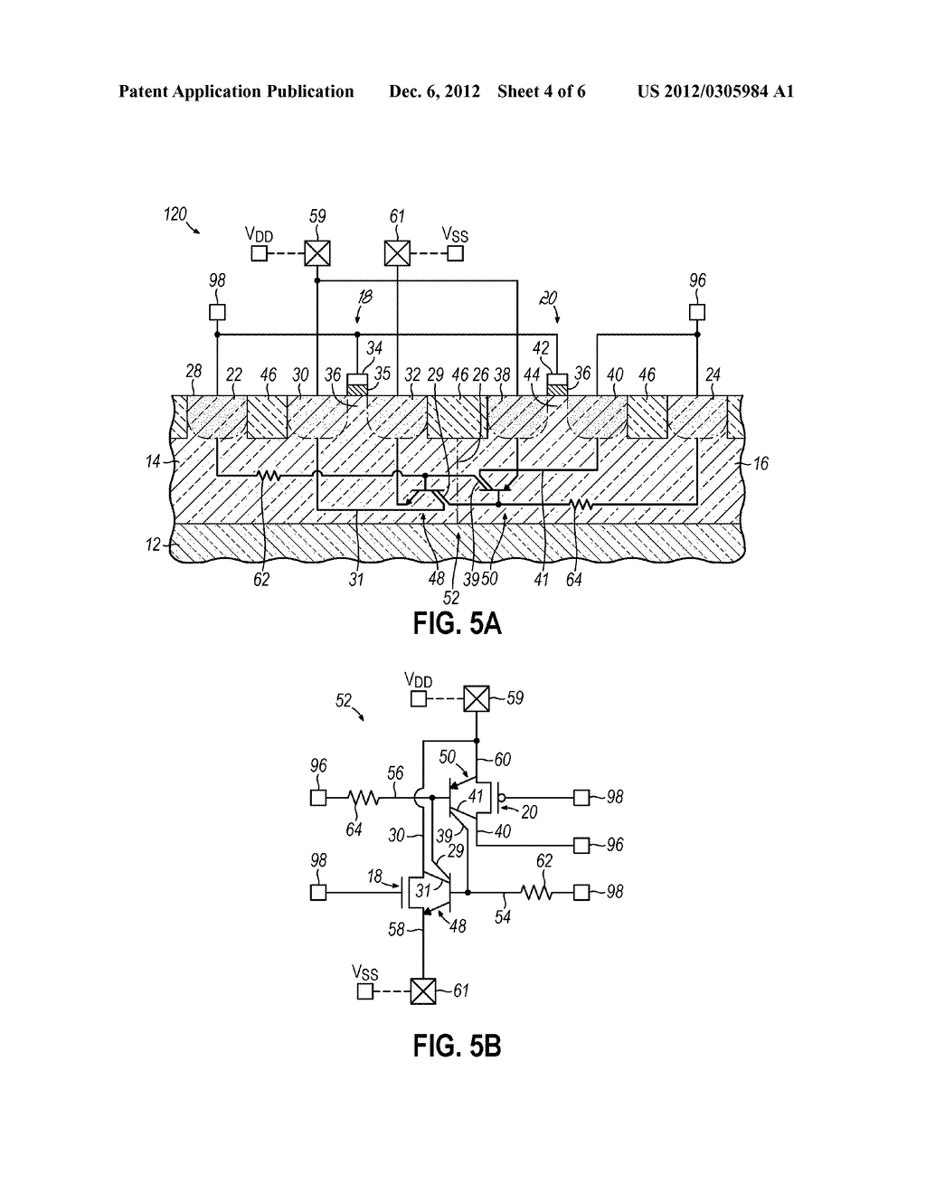 SCR/MOS CLAMP FOR ESD PROTECTION OF INTEGRATED CIRCUITS - diagram, schematic, and image 05