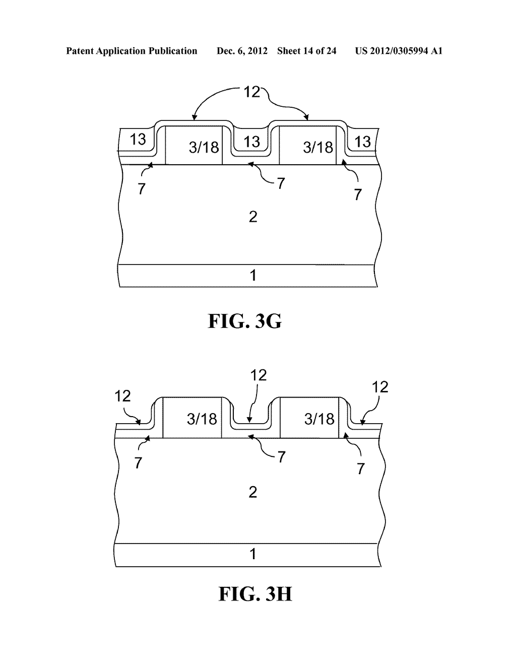 SELF-ALIGNED TRENCH FIELD EFFECT TRANSISTORS WITH REGROWN GATES AND     BIPOLAR JUNCTION TRANSISTORS WITH REGROWN BASE CONTACT REGIONS AND     METHODS OF MAKING - diagram, schematic, and image 15