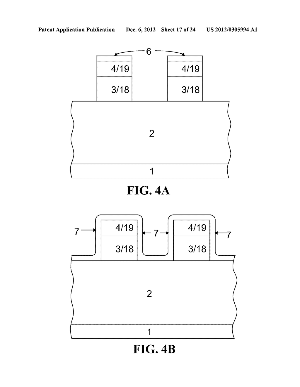 SELF-ALIGNED TRENCH FIELD EFFECT TRANSISTORS WITH REGROWN GATES AND     BIPOLAR JUNCTION TRANSISTORS WITH REGROWN BASE CONTACT REGIONS AND     METHODS OF MAKING - diagram, schematic, and image 18