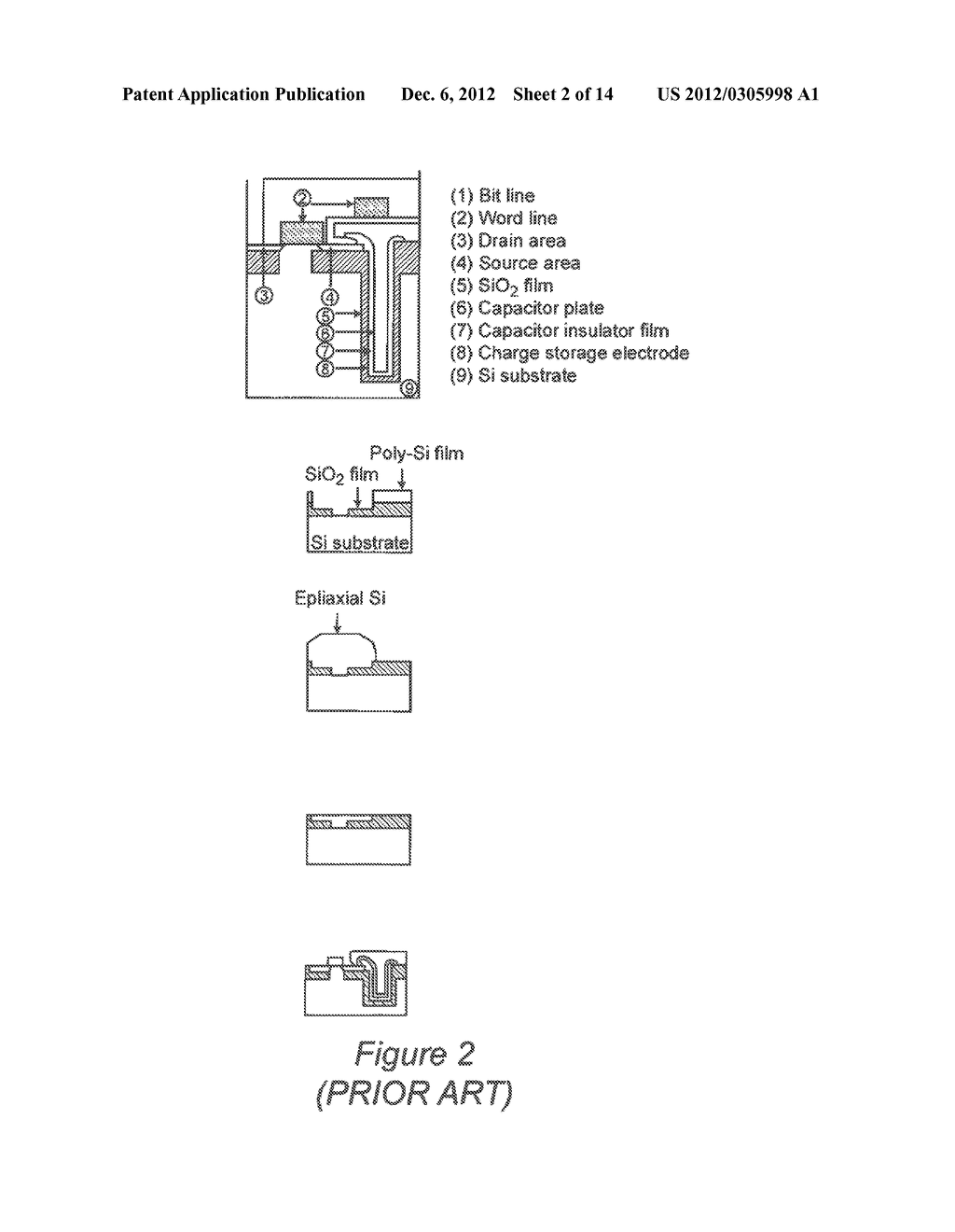 HIGH DENSITY MEMORY CELLS USING LATERAL EPITAXY - diagram, schematic, and image 03