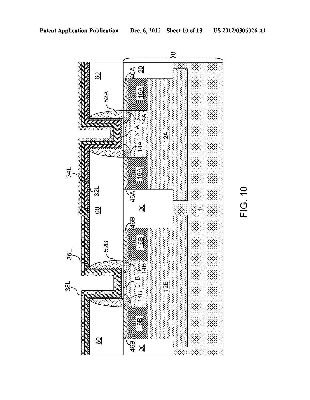 REPLACEMENT GATE ELECTRODE WITH A TUNGSTEN DIFFUSION BARRIER LAYER - diagram, schematic, and image 11